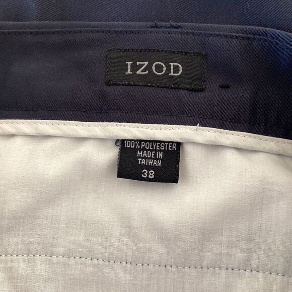Izod Casual Navy Polyester Light Shorts - Picture 5 of 7
